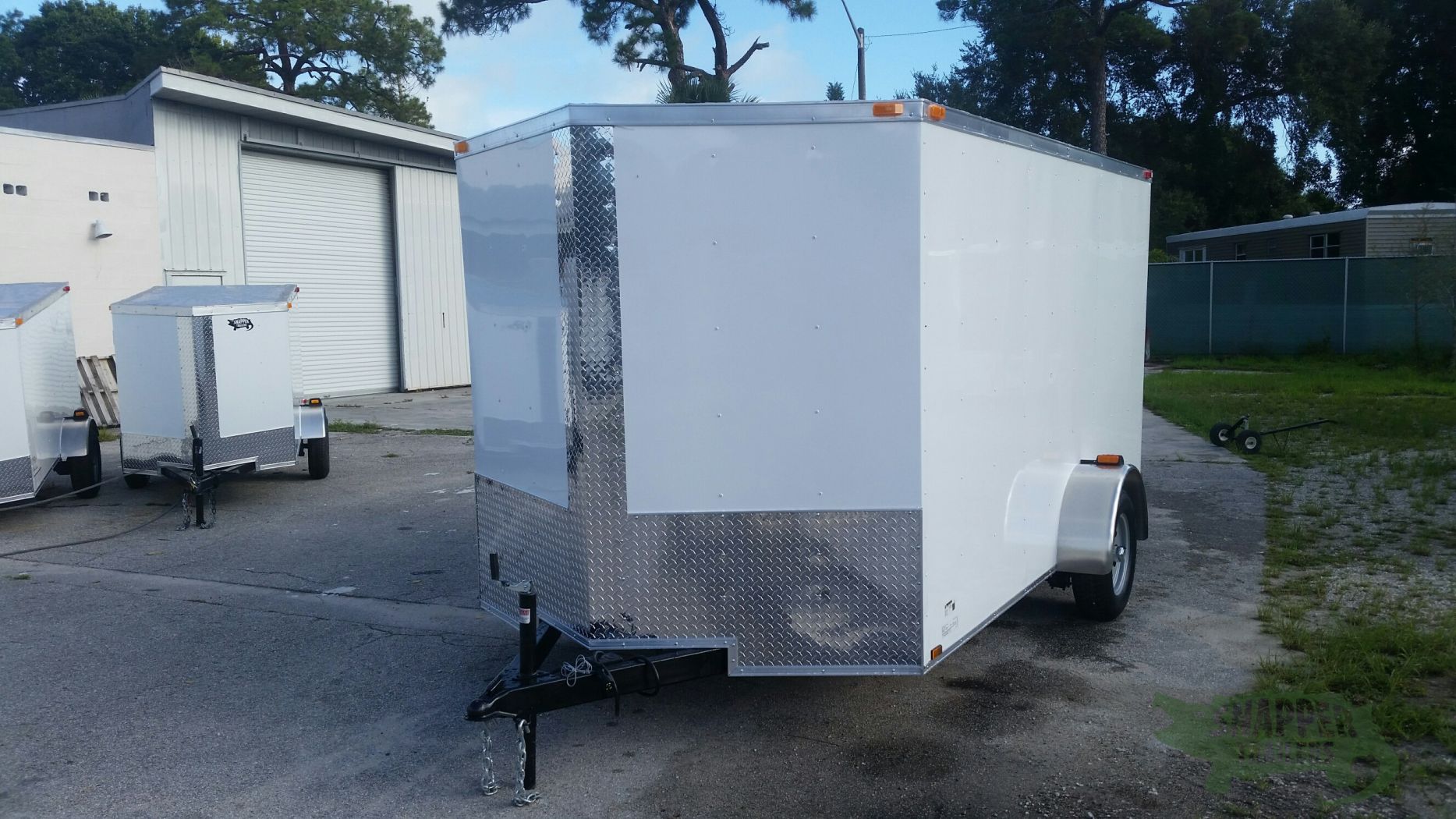 Quality Cargo 7x12 SA Trailer - White, Ramp, Side Door, Brakes, Extra Height - Image 2