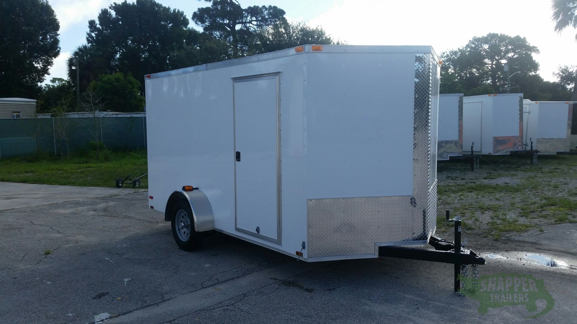 Quality Cargo 7x12 SA Trailer - White, Ramp, Side Door, Brakes, Extra Height - Image 12