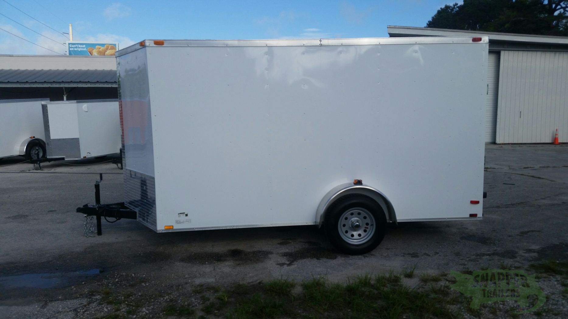 Quality Cargo 7x12 SA Trailer - White, Ramp, Side Door, Brakes, Extra Height - Image 3