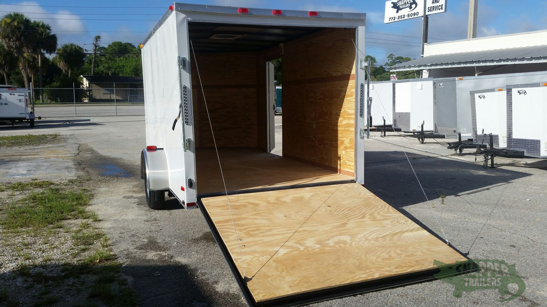 Quality Cargo 7x12 SA Trailer - White, Ramp, Side Door, Brakes, Extra Height - Image 4