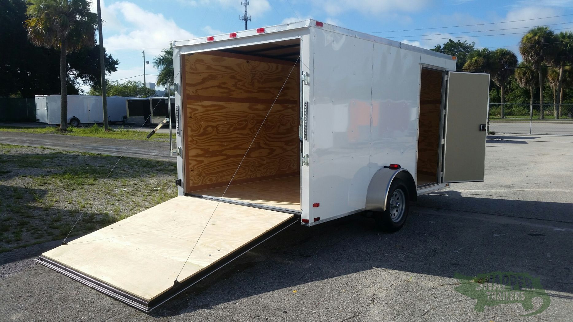 Quality Cargo 7x12 SA Trailer - White, Ramp, Side Door, Brakes, Extra Height - Image 8