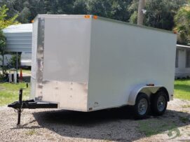 Alternative view of Quality Cargo 7x12 TA Trailer - White, Ramp, Side Door, Extra Height