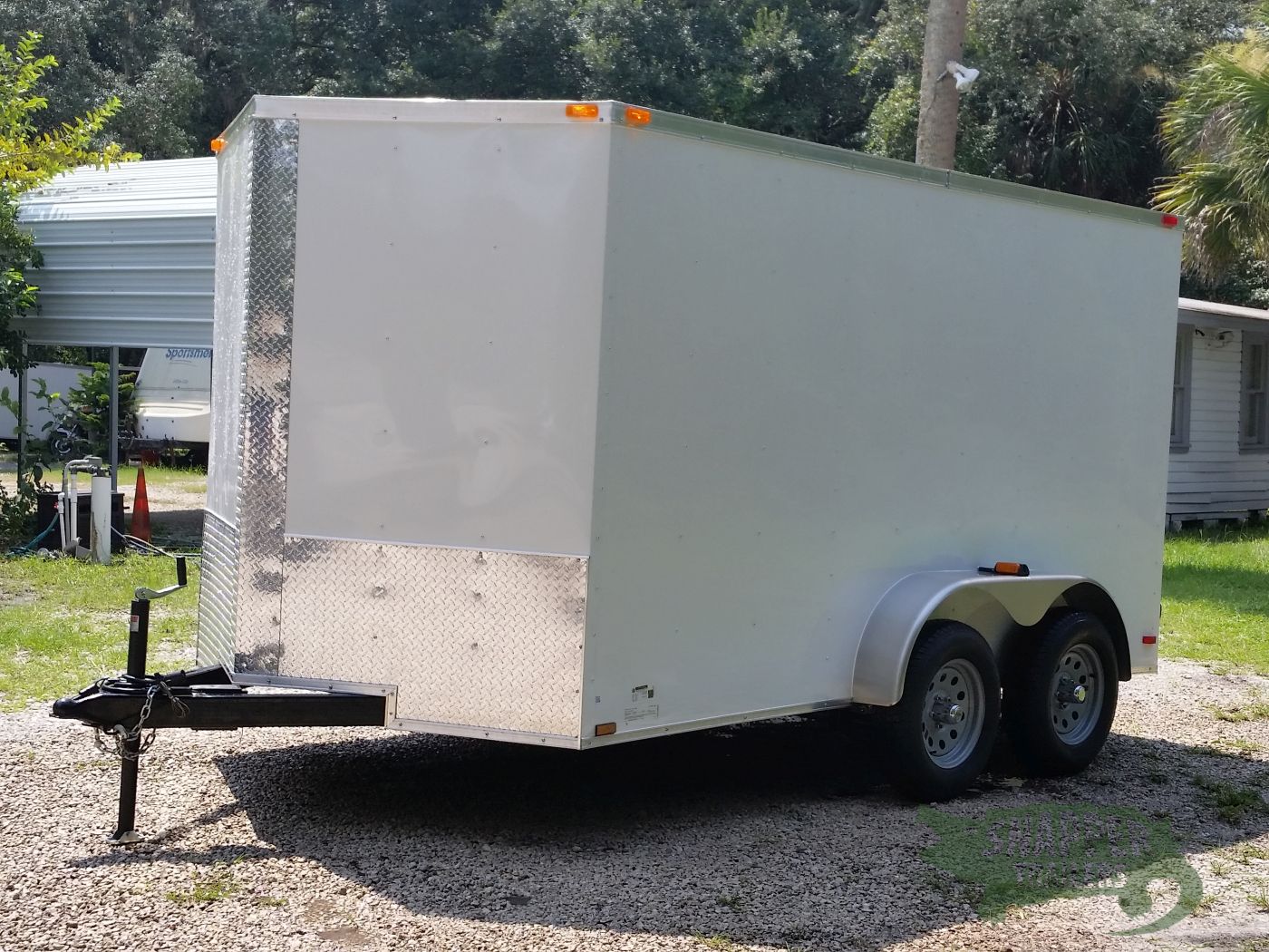 Quality Cargo 7x12 TA Trailer - White, Ramp, Side Door, Extra Height - Image 2