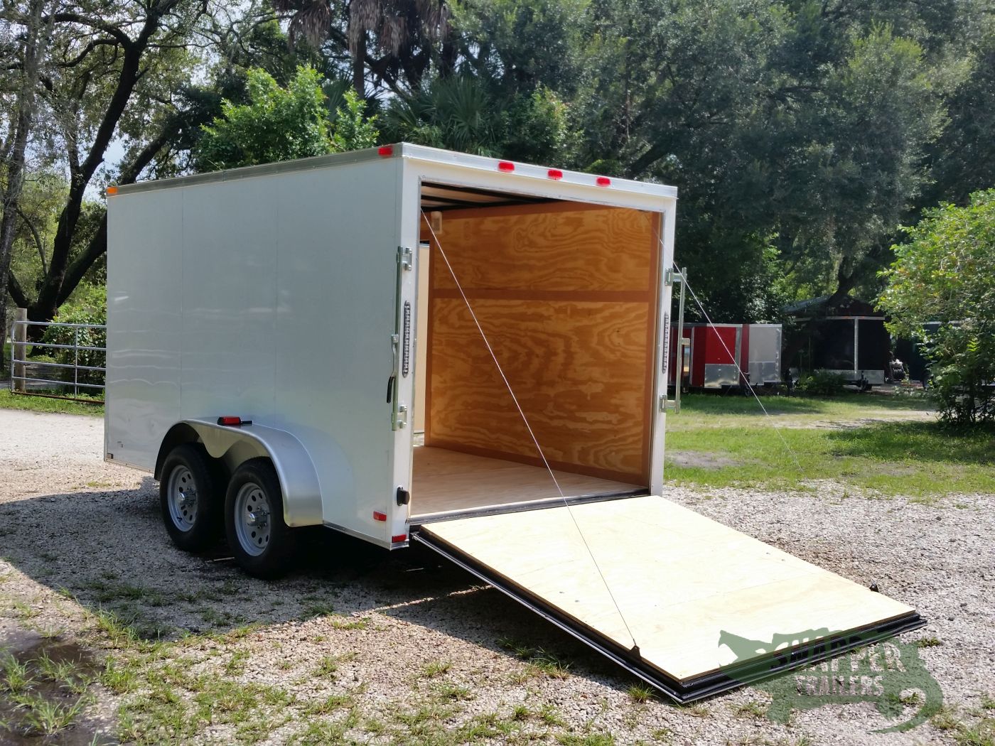 Quality Cargo 7x12 TA Trailer - White, Ramp, Side Door, Extra Height - Image 4