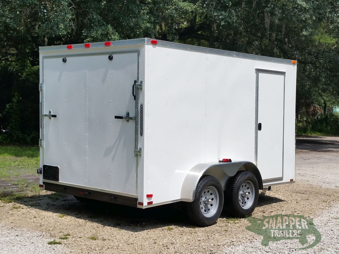 Quality Cargo 7x12 TA Trailer - White, Ramp, Side Door, Extra Height - Image 9