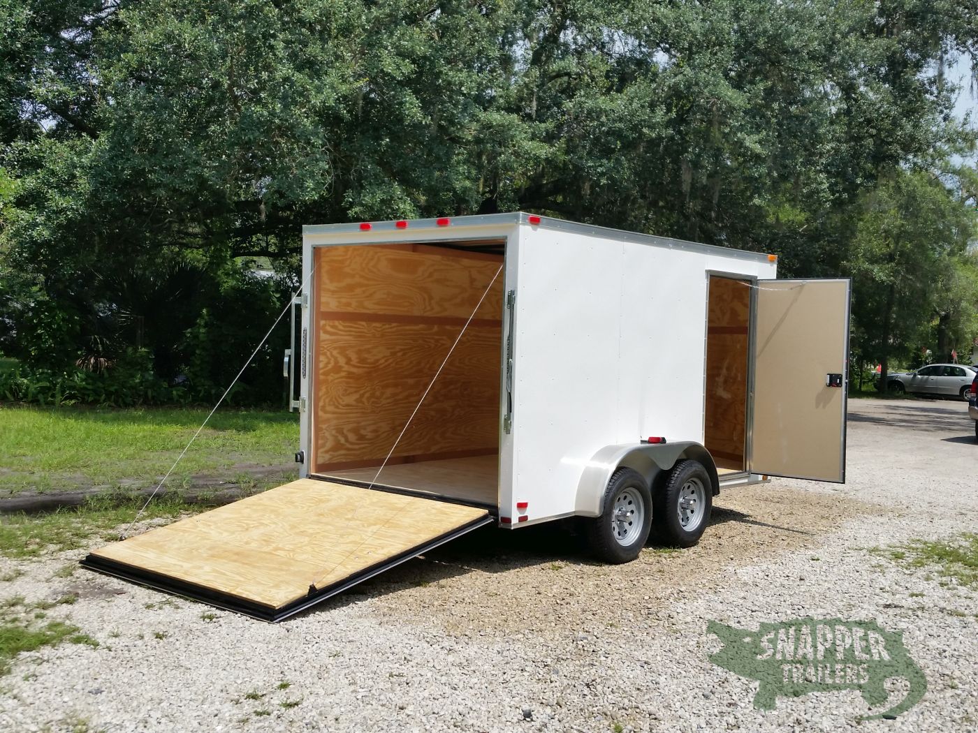 Quality Cargo 7x12 TA Trailer - White, Ramp, Side Door, Extra Height - Image 8