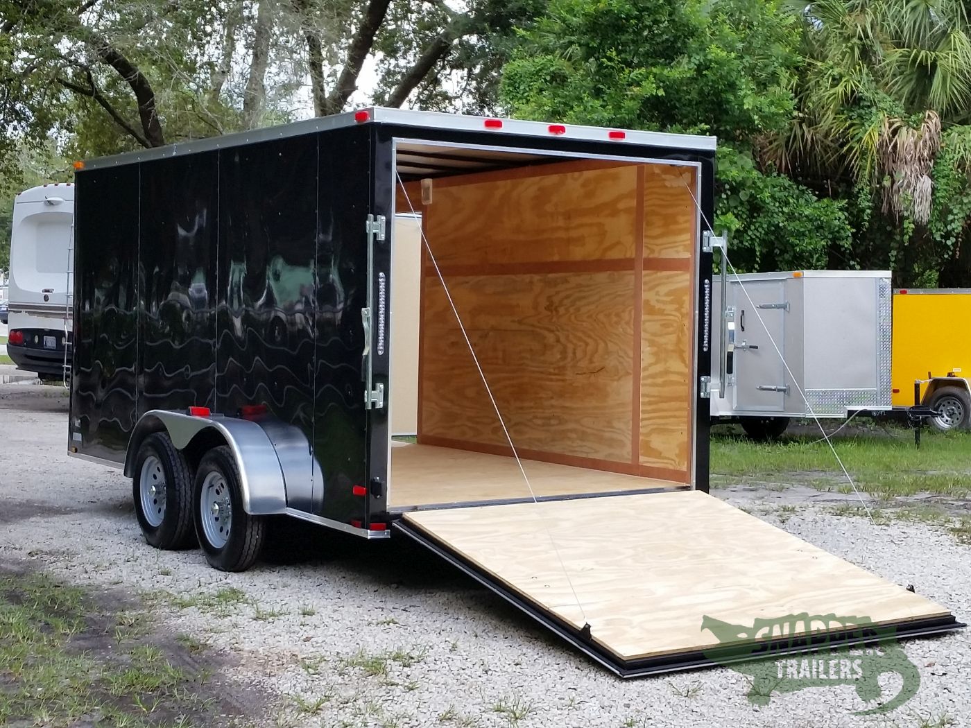 Quality Cargo 7x14 TA Trailer - Black, Ramp, Side Door, Extra Height - Image 4