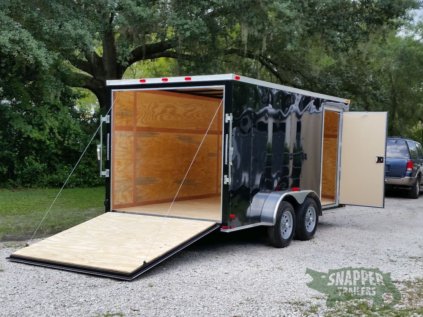 Quality Cargo 7x14 TA Trailer - Black, Ramp, Side Door, Extra Height - Image 8