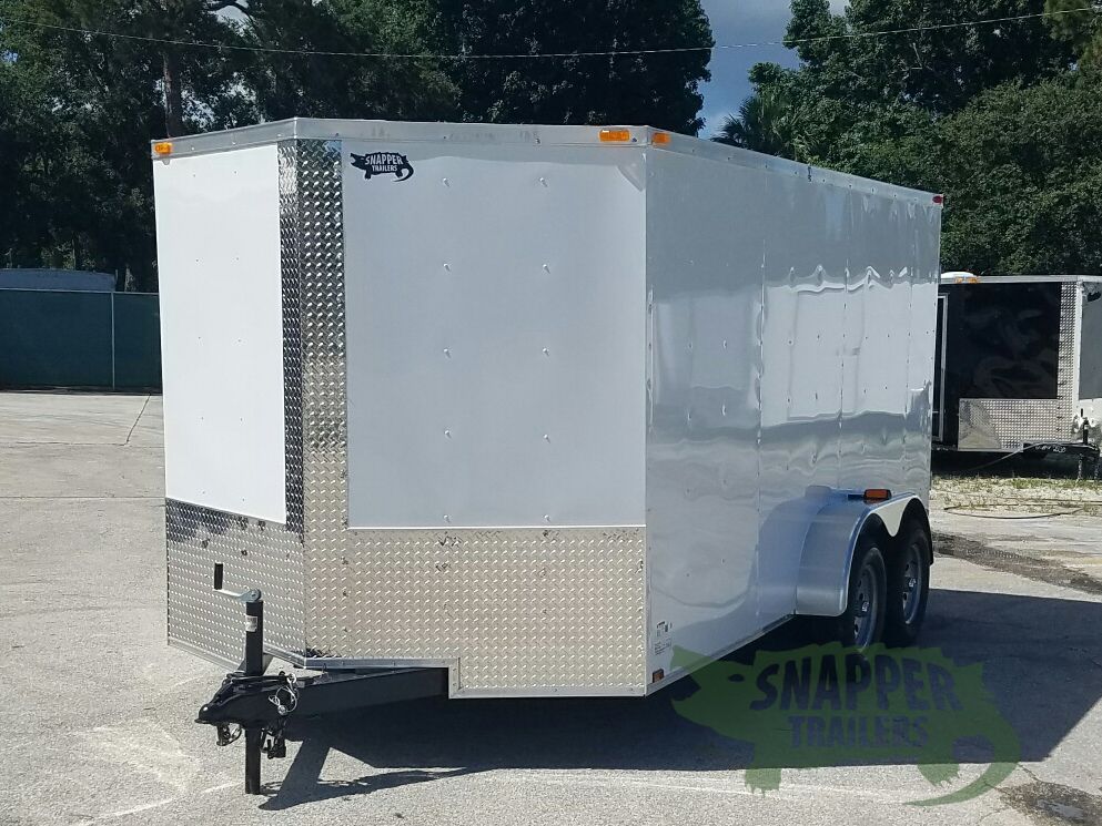 Quality Cargo 7x14 TA Trailer - White, Barn Doors, Side Door, Extra Height - Image 2