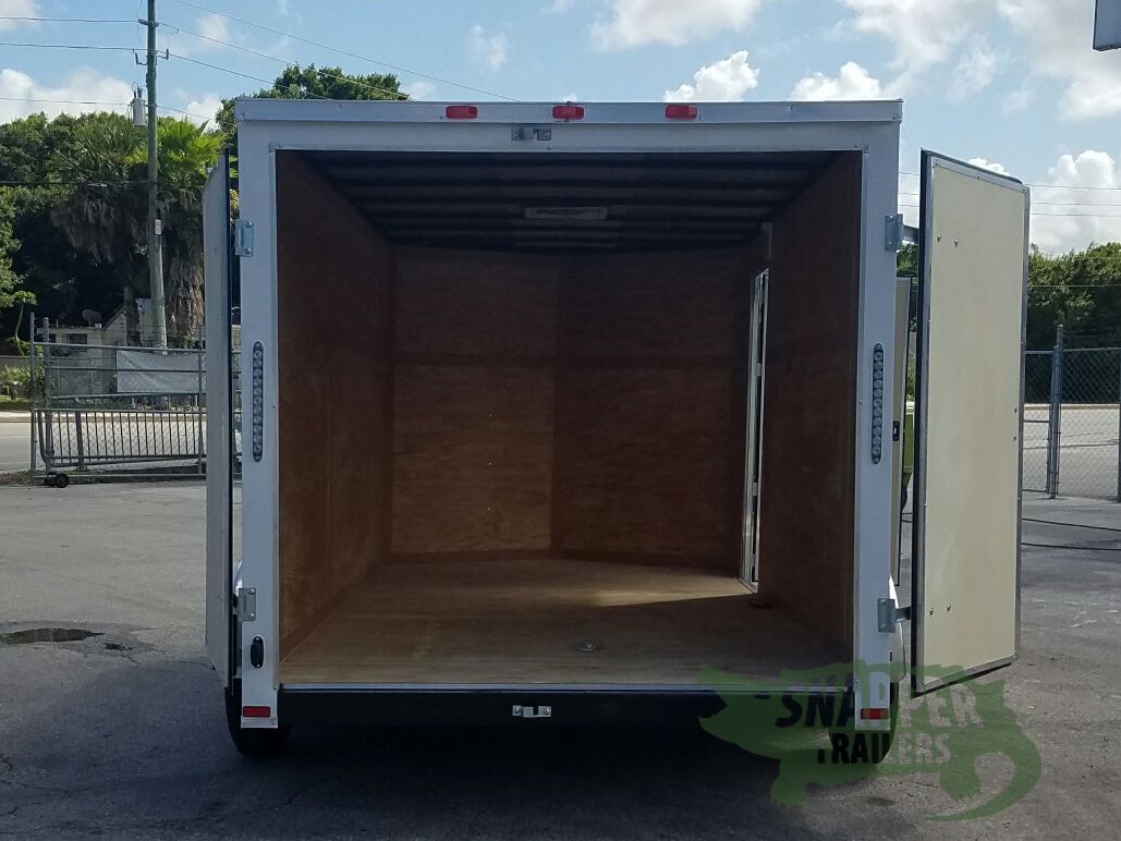 Quality Cargo 7x14 TA Trailer - White, Barn Doors, Side Door, Extra Height - Image 6