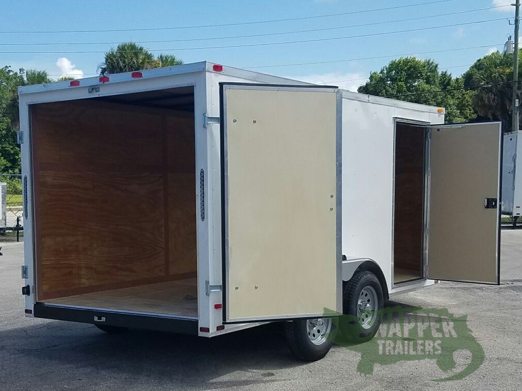Quality Cargo 7x14 TA Trailer - White, Barn Doors, Side Door, Extra Height - Image 8