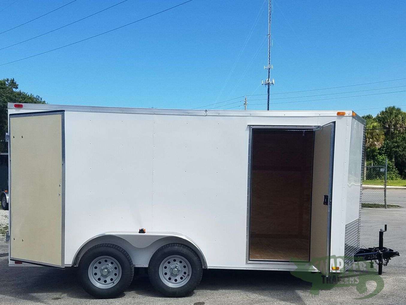 Quality Cargo 7x14 TA Trailer - White, Barn Doors, Side Door, Extra Height - Image 10