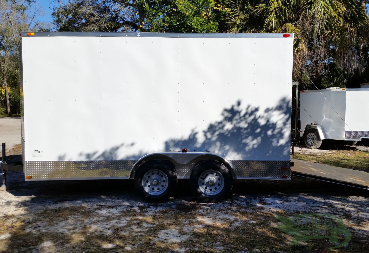 Quality Cargo 7x14 TA Trailer - White, Ramp, Side Door, Extra Height, ATP Wrap - Image 3