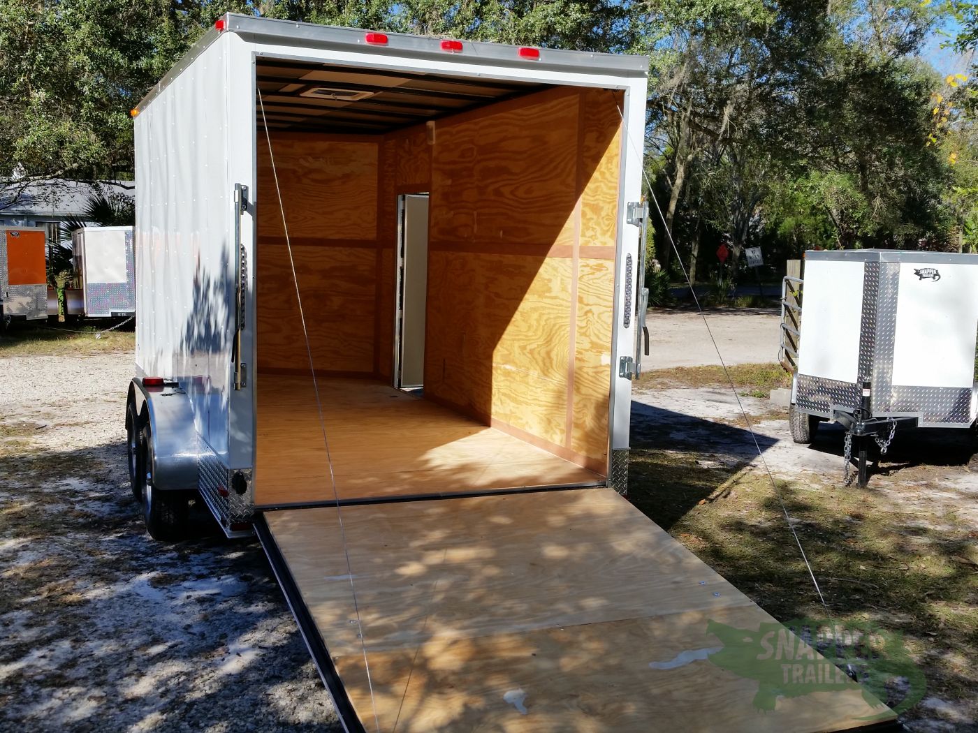 Quality Cargo 7x14 TA Trailer - White, Ramp, Side Door, Extra Height, ATP Wrap - Image 5