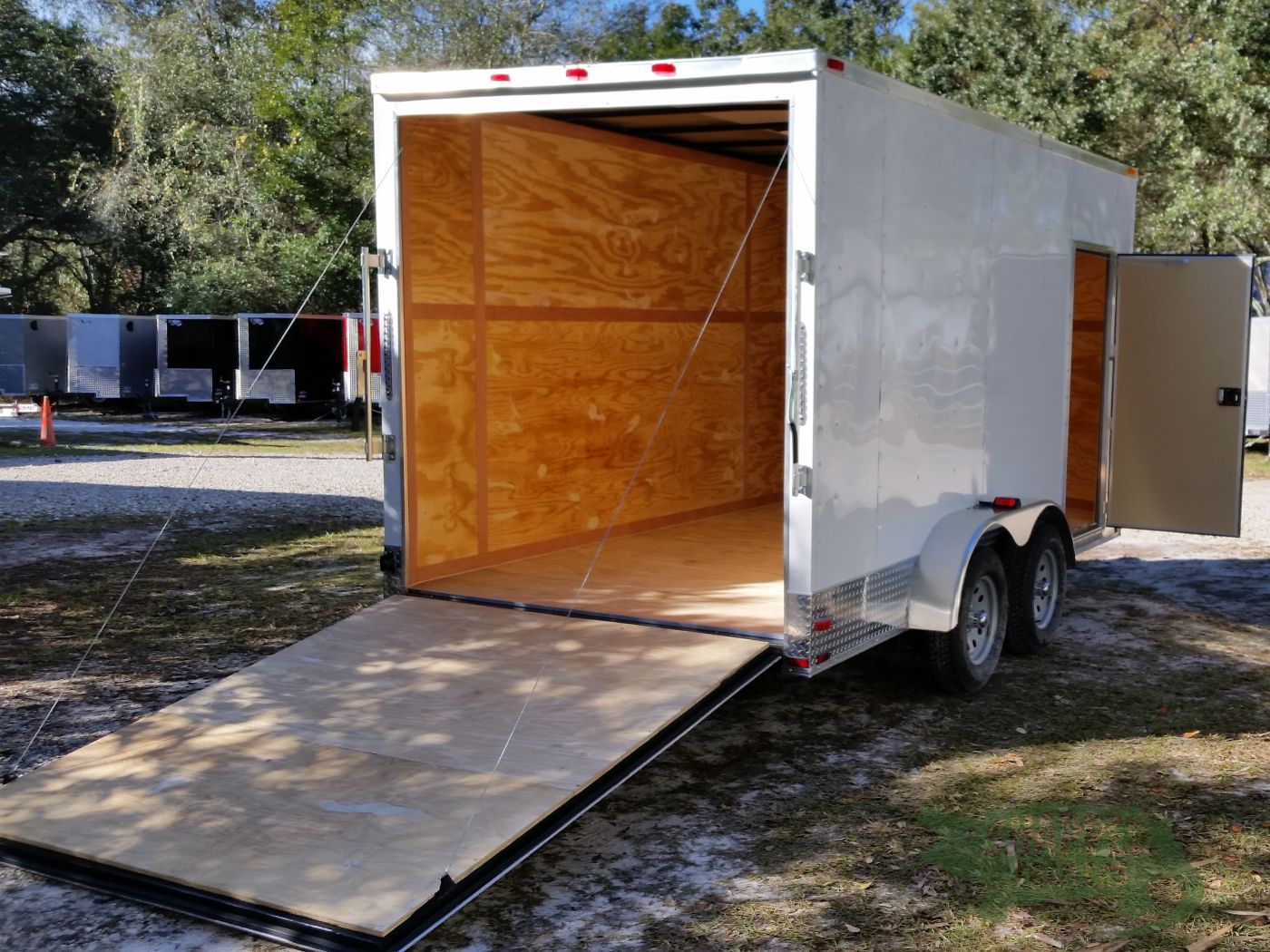 Quality Cargo 7x14 TA Trailer - White, Ramp, Side Door, Extra Height, ATP Wrap - Image 9