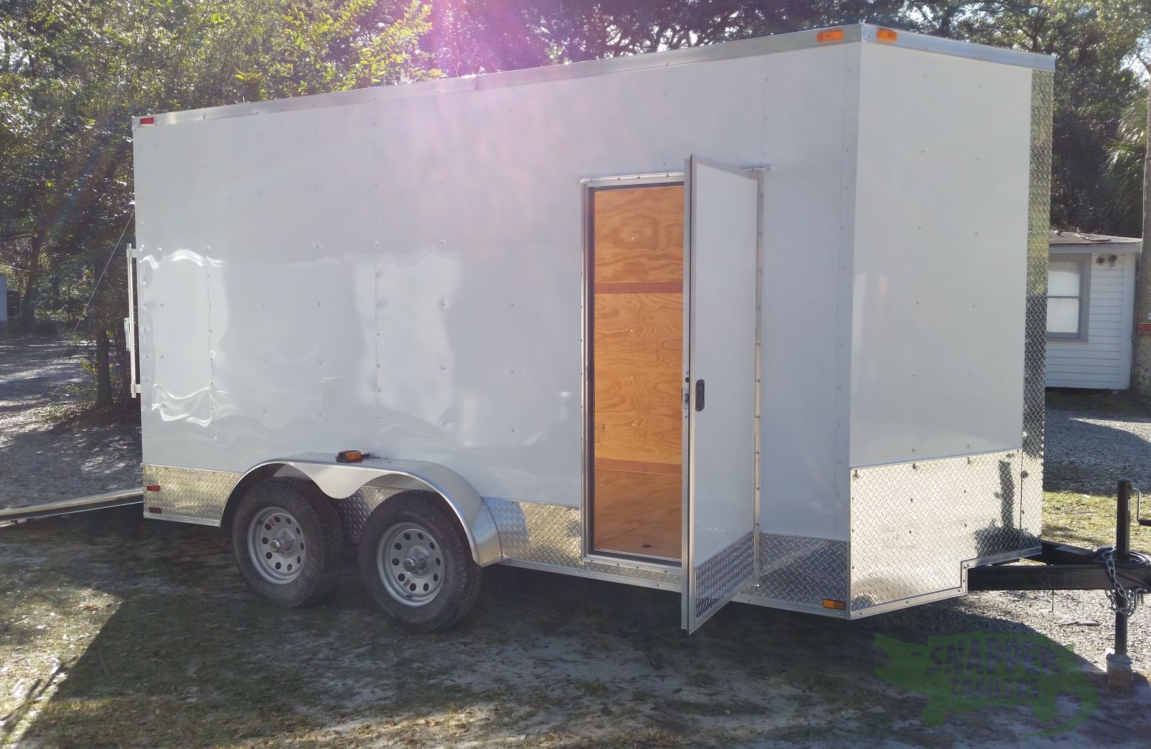 Quality Cargo 7x14 TA Trailer - White, Ramp, Side Door, Extra Height, ATP Wrap - Image 11