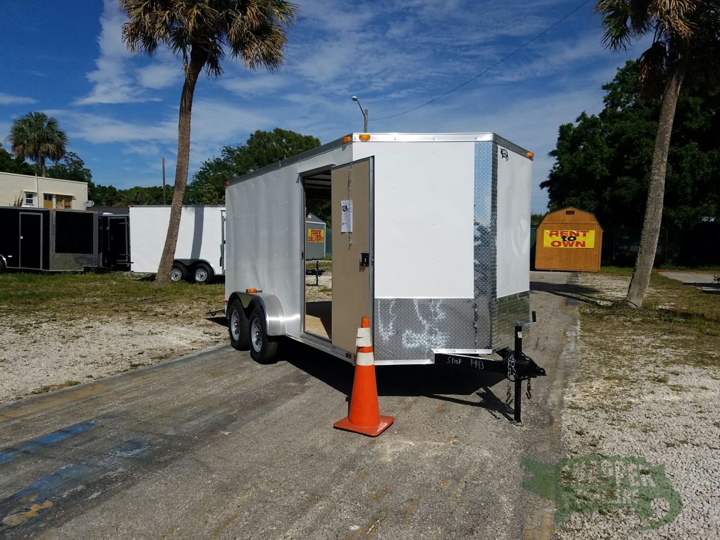 Quality Cargo 7x14 TA Trailer - White, Ramp, Side Door, Extra Height - Image 12