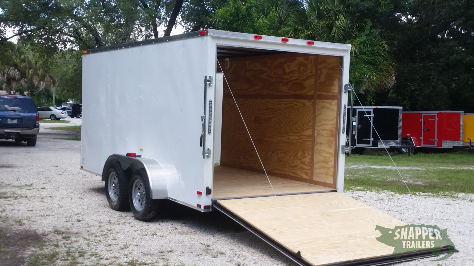 Quality Cargo 7x14 TA Trailer - White, Ramp, Side Door, Extra Height - Image 4