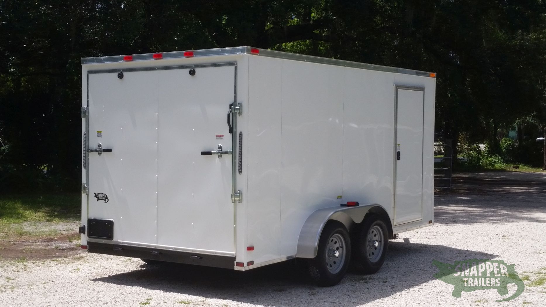 Quality Cargo 7x14 TA Trailer - White, Ramp, Side Door, Extra Height - Image 9