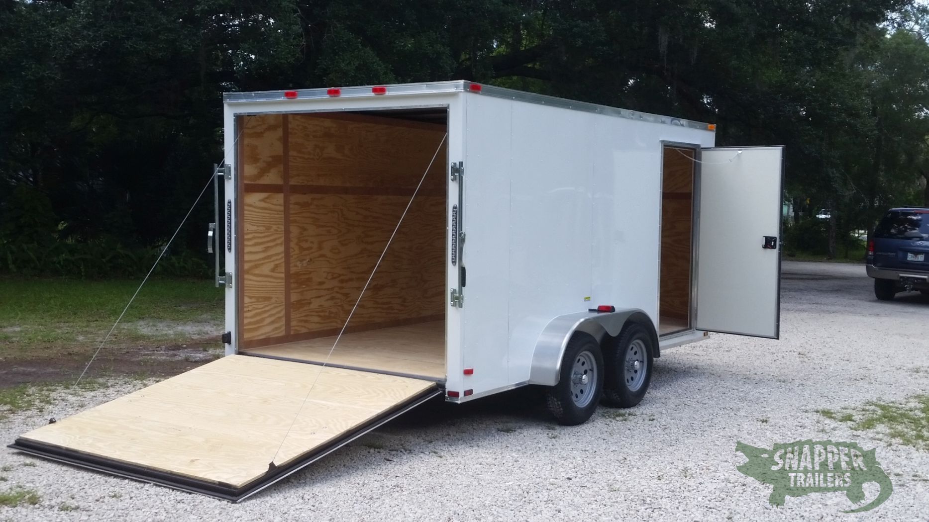 Quality Cargo 7x14 TA Trailer - White, Ramp, Side Door, Extra Height - Image 8