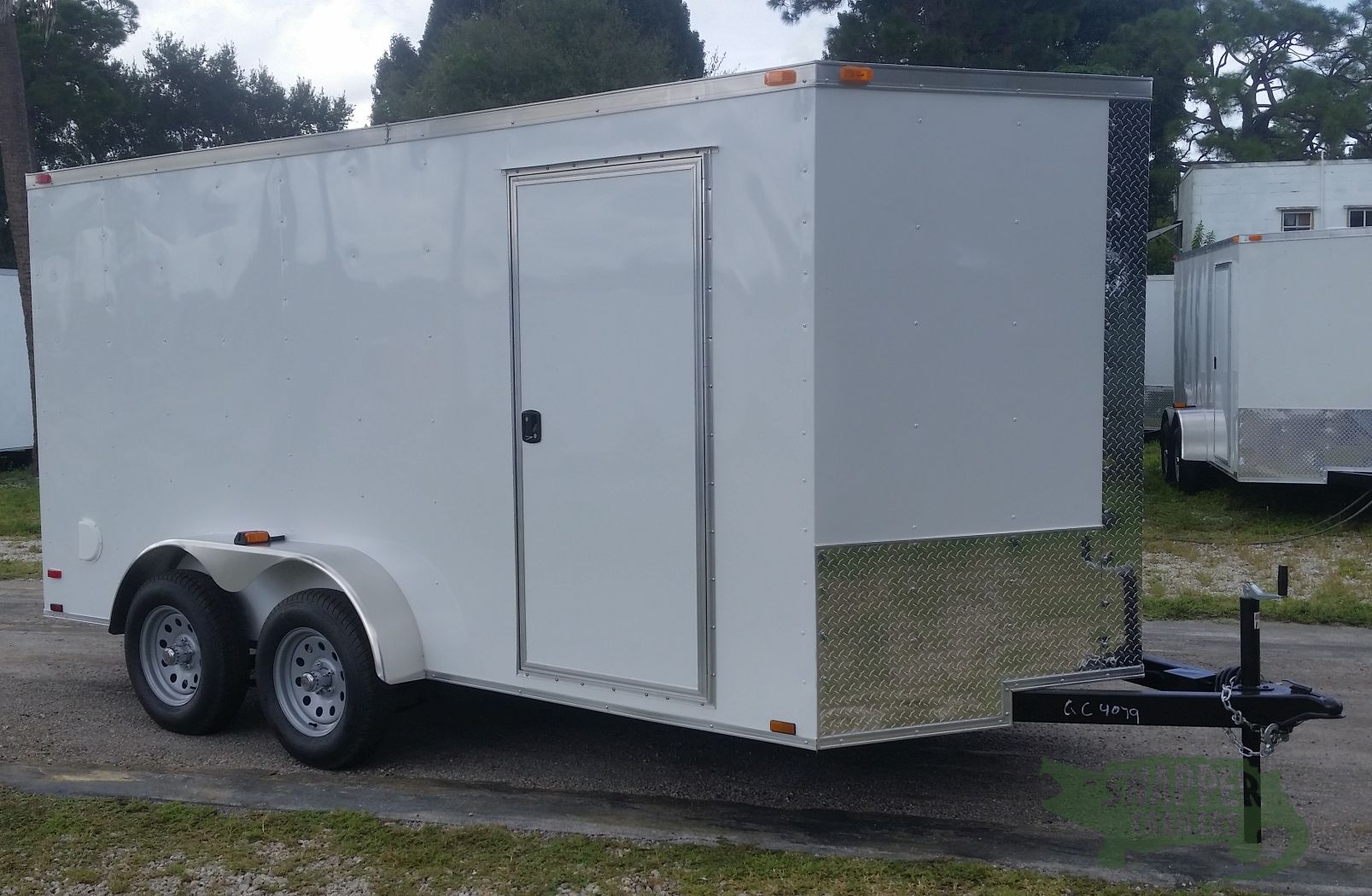 Quality Cargo 7x14 TA Trailer - White, Ramp, Side Door, Extra Height, Side Vents - Image 13