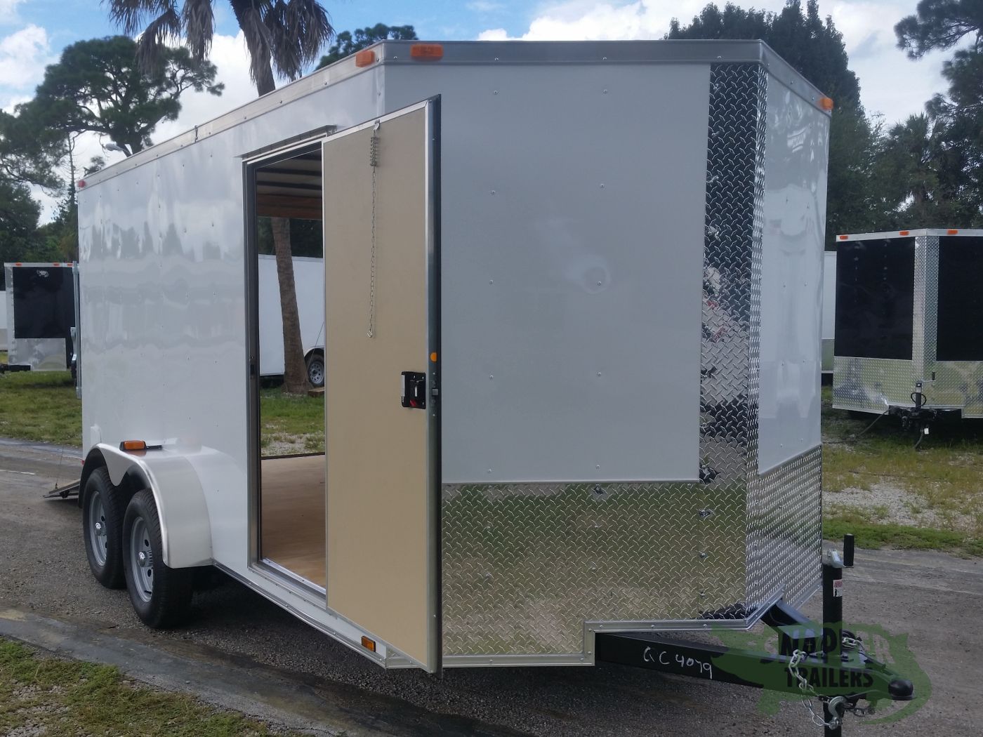 Quality Cargo 7x14 TA Trailer - White, Ramp, Side Door, Extra Height, Side Vents - Image 12