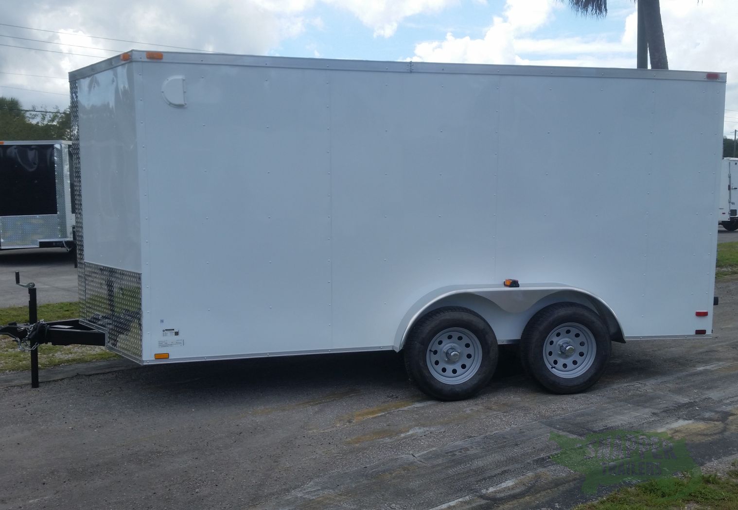 Quality Cargo 7x14 TA Trailer - White, Ramp, Side Door, Extra Height, Side Vents - Image 3