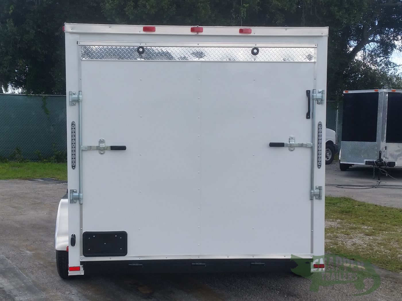 Quality Cargo 7x14 TA Trailer - White, Ramp, Side Door, Extra Height, Side Vents - Image 7