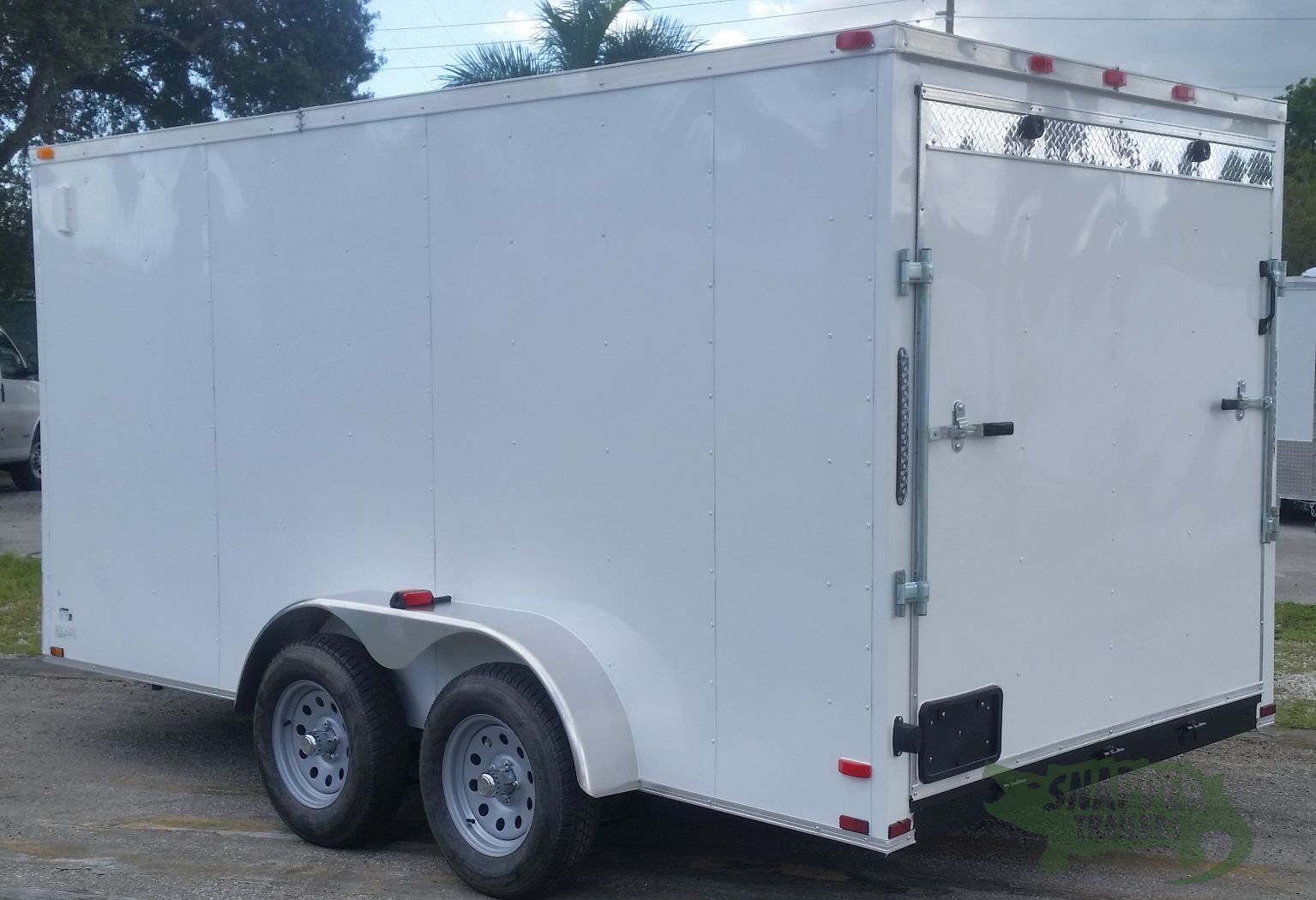 Quality Cargo 7x14 TA Trailer - White, Ramp, Side Door, Extra Height, Side Vents - Image 5