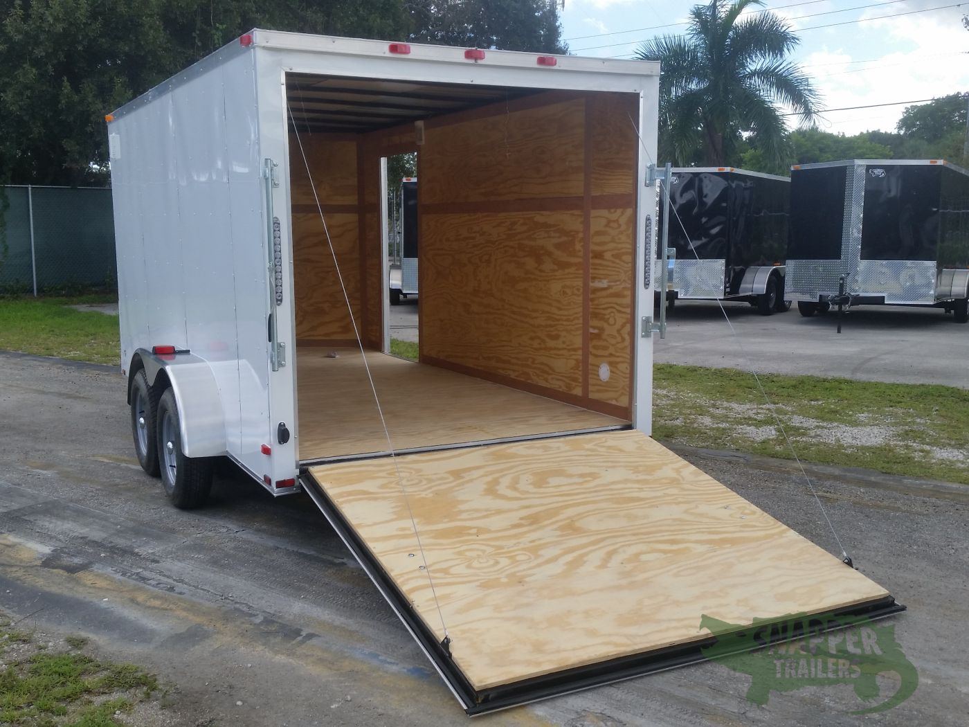 Quality Cargo 7x14 TA Trailer - White, Ramp, Side Door, Extra Height, Side Vents - Image 4