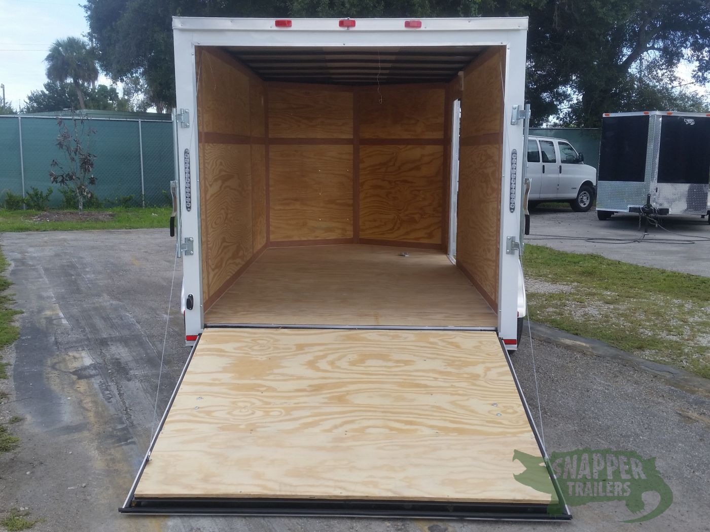Quality Cargo 7x14 TA Trailer - White, Ramp, Side Door, Extra Height, Side Vents - Image 6