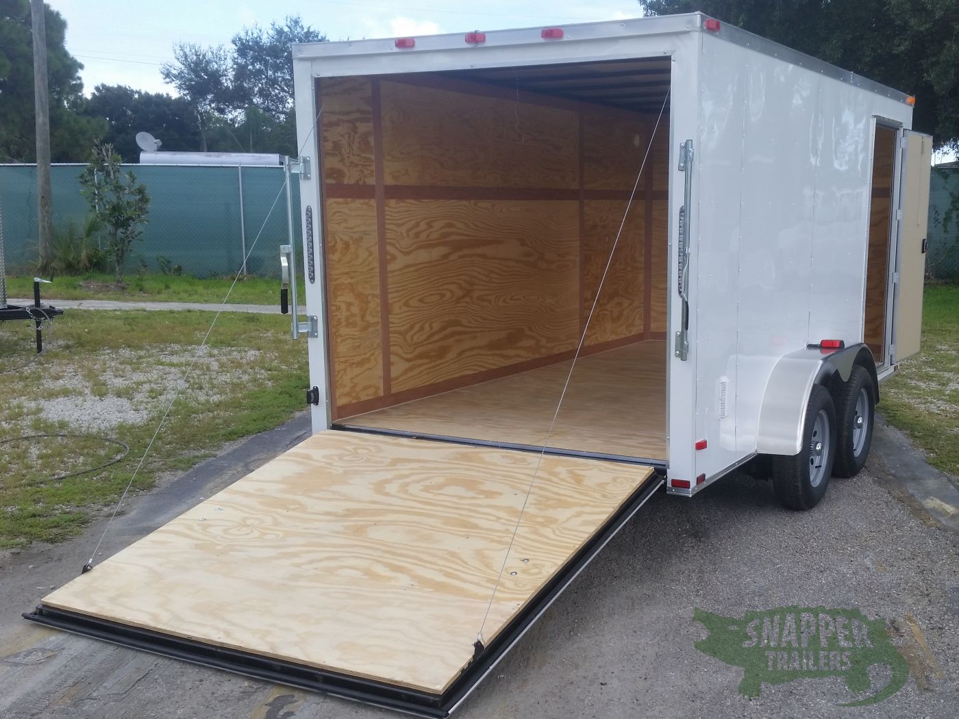 Quality Cargo 7x14 TA Trailer - White, Ramp, Side Door, Extra Height, Side Vents - Image 8