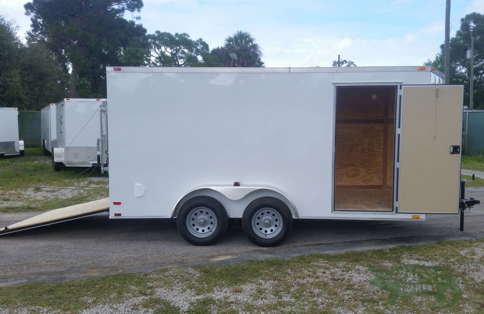 Quality Cargo 7x14 TA Trailer - White, Ramp, Side Door, Extra Height, Side Vents - Image 10