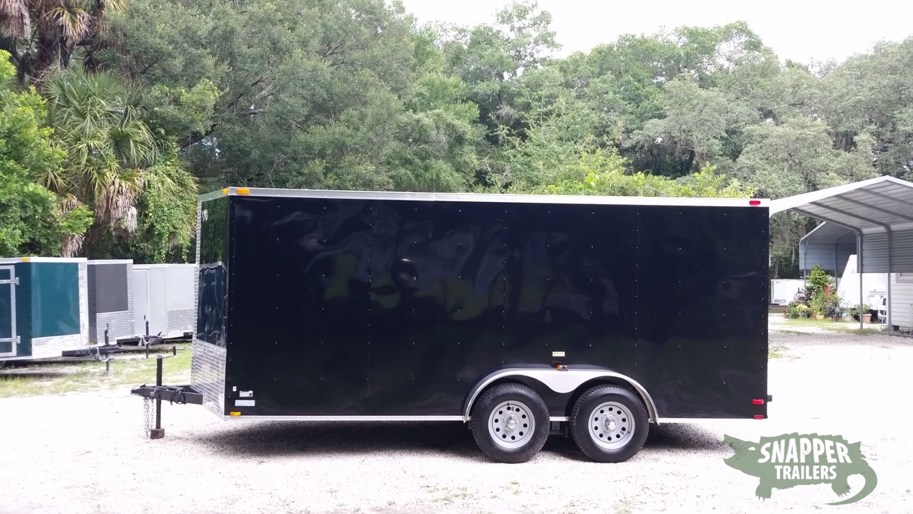 Quality Cargo 7x16 TA Trailer - Black, Ramp, Side Door, Extra Height - Image 3