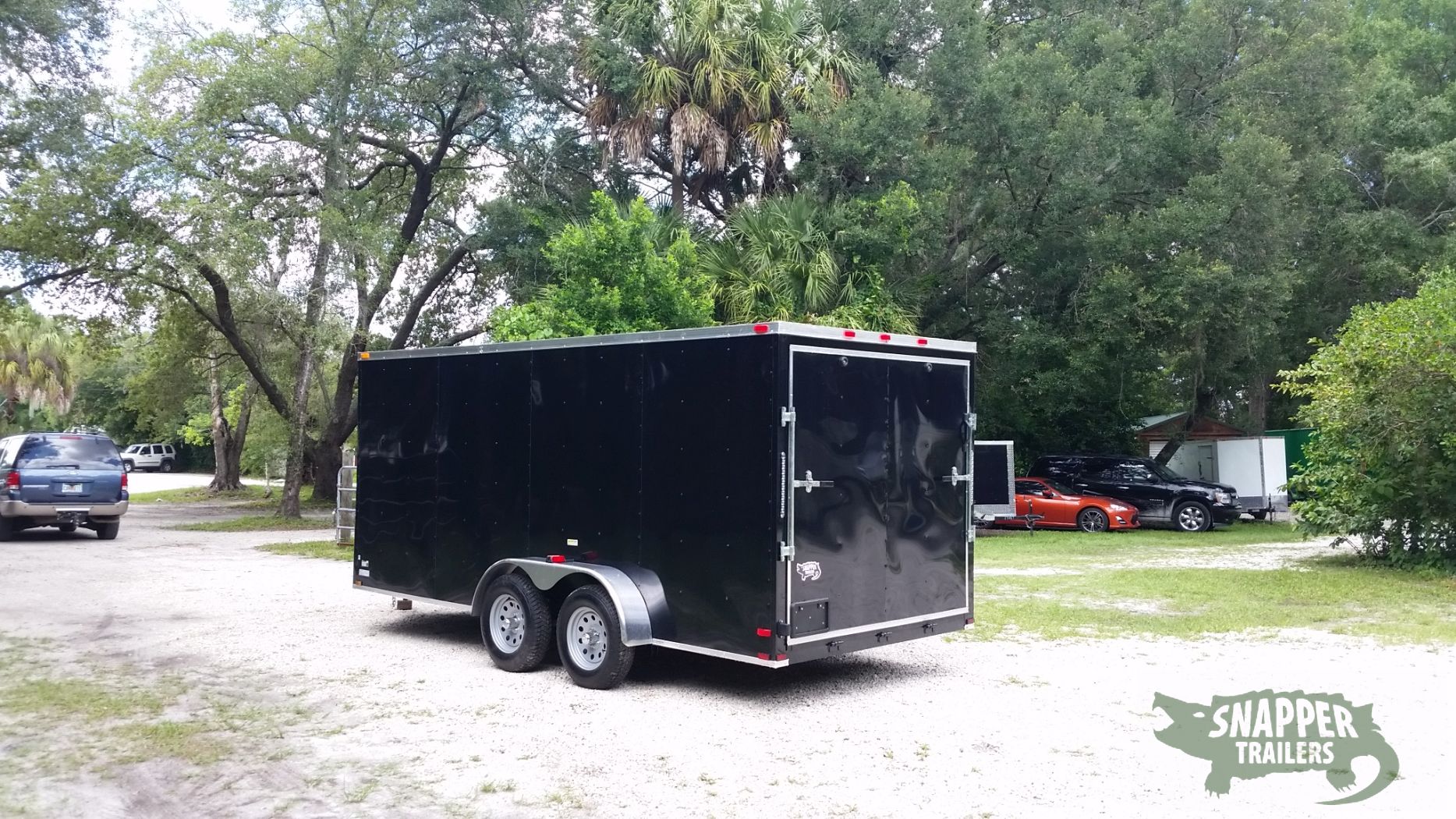 Quality Cargo 7x16 TA Trailer - Black, Ramp, Side Door, Extra Height - Image 5
