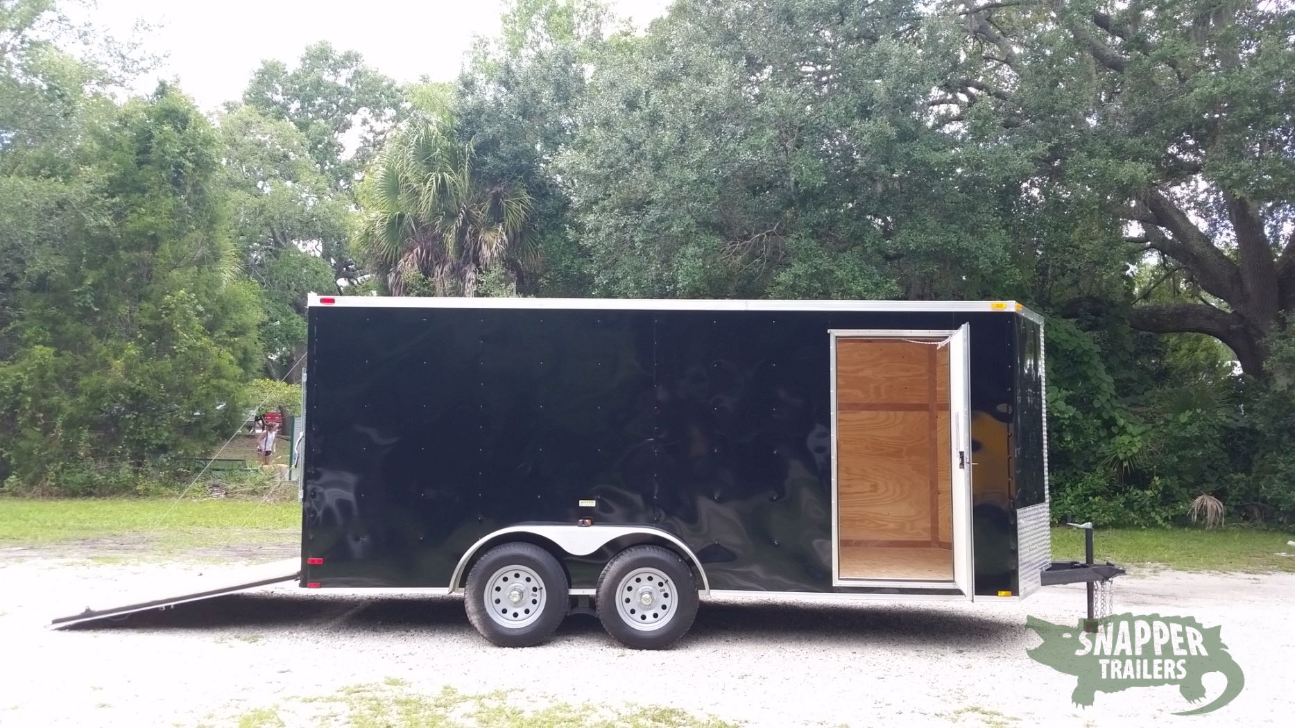 Quality Cargo 7x16 TA Trailer - Black, Ramp, Side Door, Extra Height - Image 10