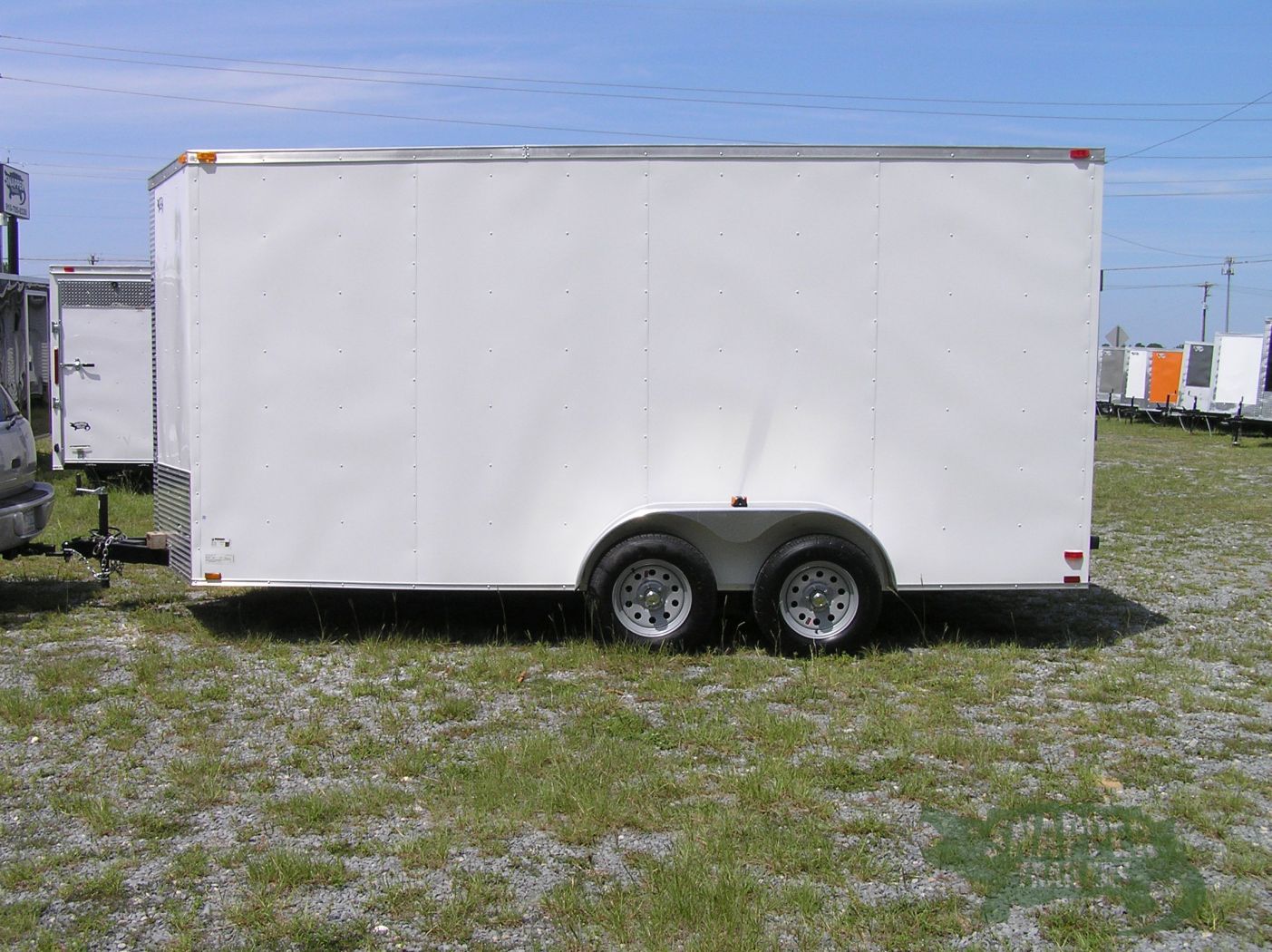 Quality Cargo 7x16 TA Trailer - White, Ramp, Side Door, Extra Height - Image 3