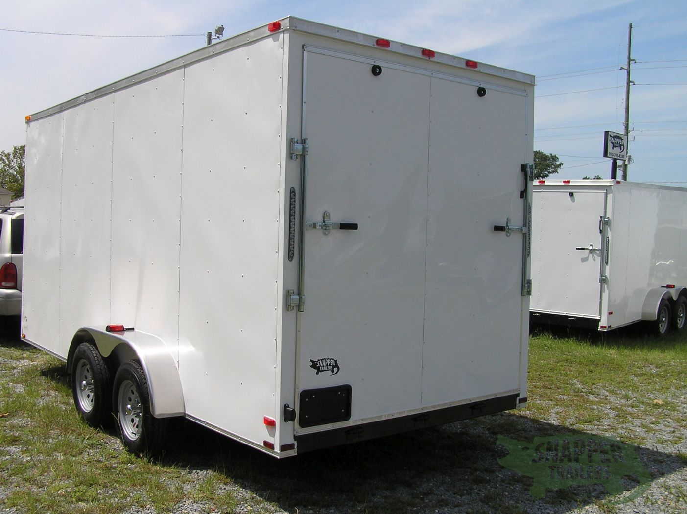 Quality Cargo 7x16 TA Trailer - White, Ramp, Side Door, Extra Height - Image 5