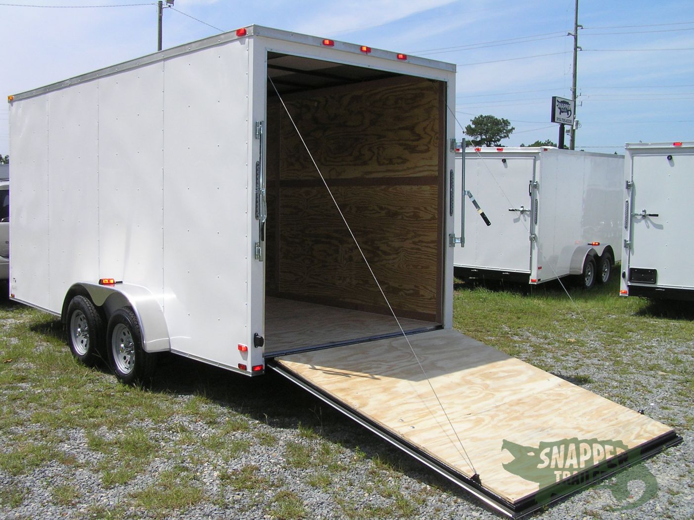 Quality Cargo 7x16 TA Trailer - White, Ramp, Side Door, Extra Height - Image 4