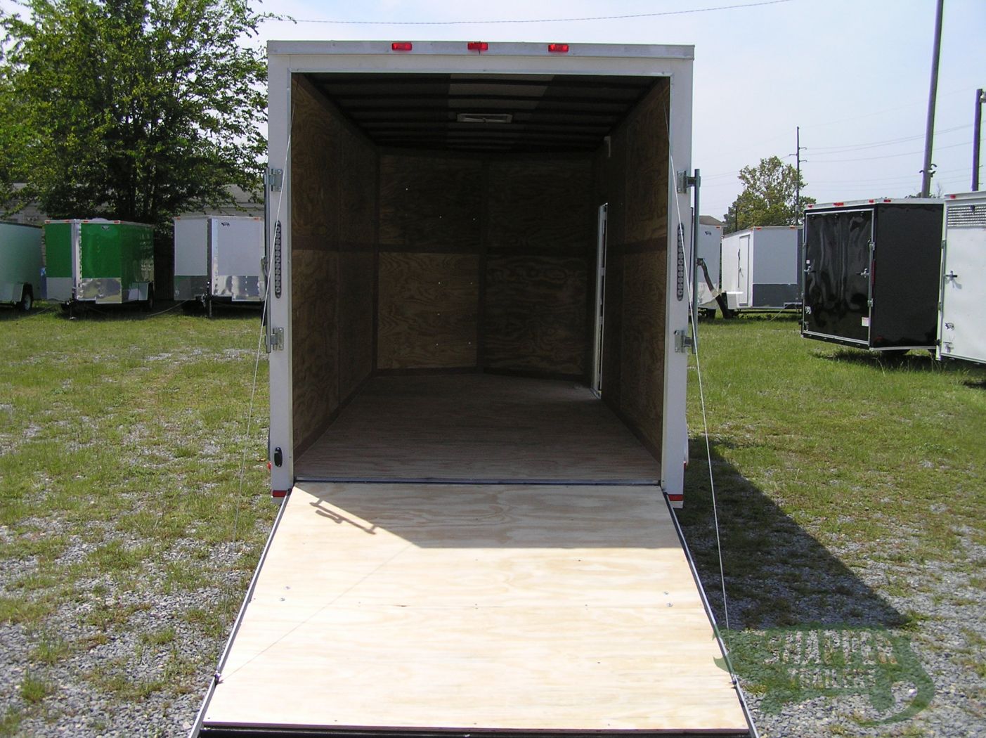 Quality Cargo 7x16 TA Trailer - White, Ramp, Side Door, Extra Height - Image 6