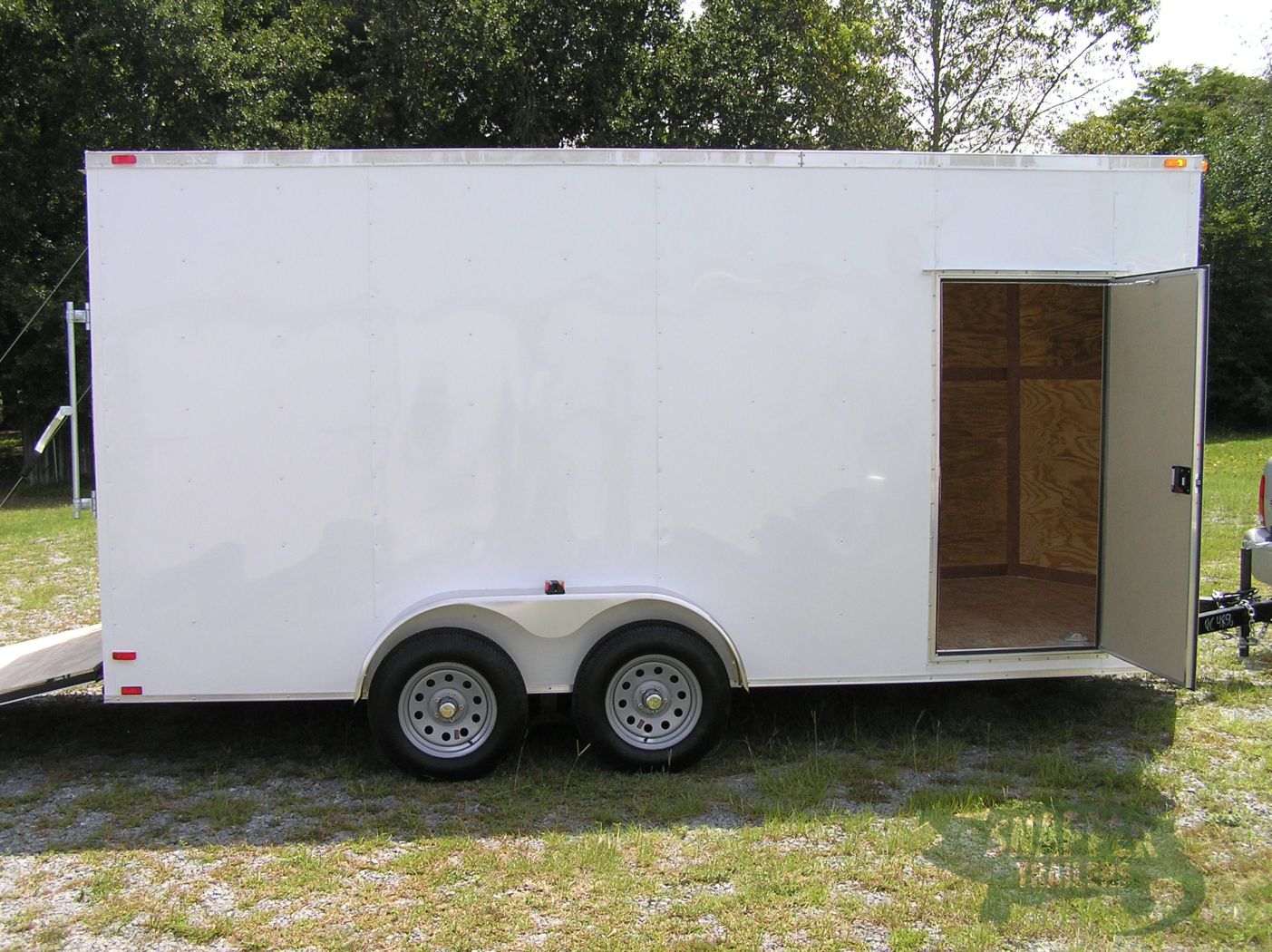 Quality Cargo 7x16 TA Trailer - White, Ramp, Side Door, Extra Height - Image 10