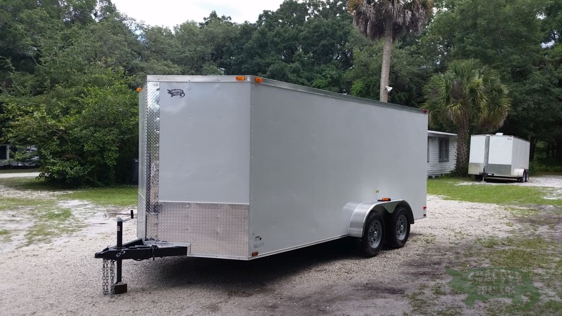 Quality Cargo 7x16 TA Trailer - White, Ramp, Side Door, Extra Height - Image 2