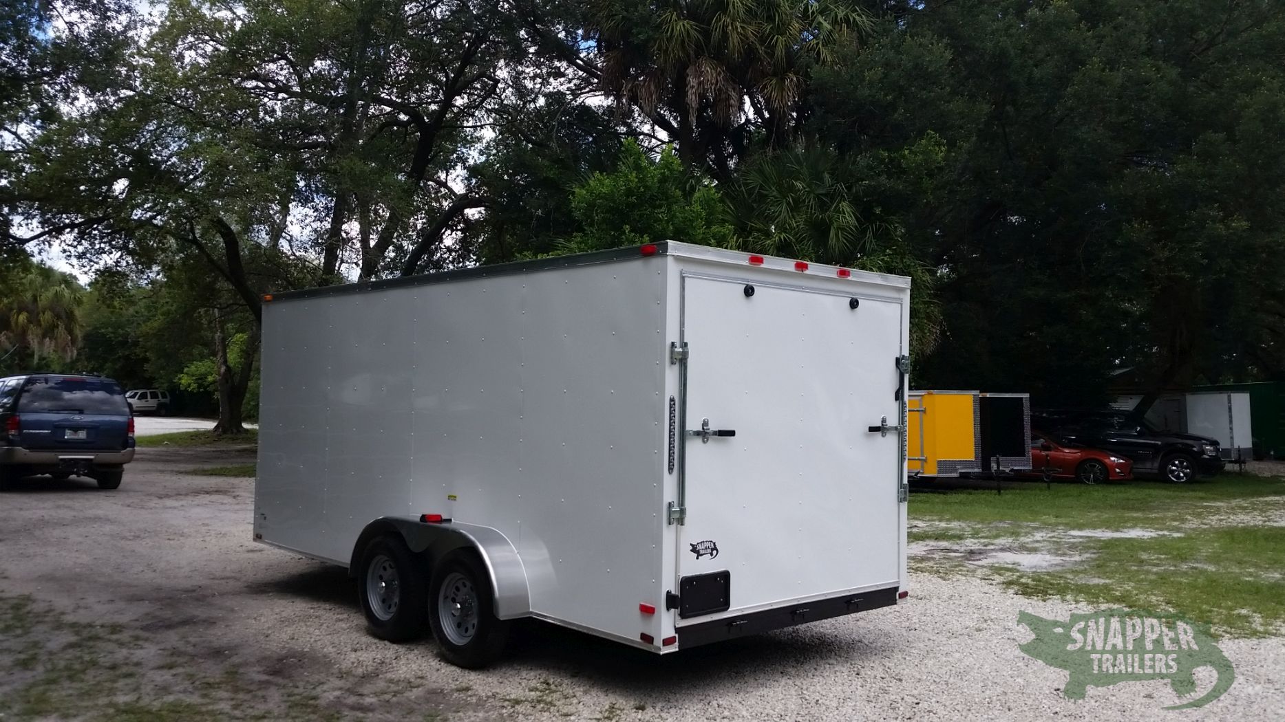 Quality Cargo 7x16 TA Trailer - White, Ramp, Side Door, Extra Height - Image 5