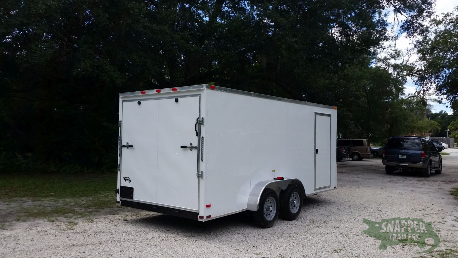 Quality Cargo 7x16 TA Trailer - White, Ramp, Side Door, Extra Height - Image 9