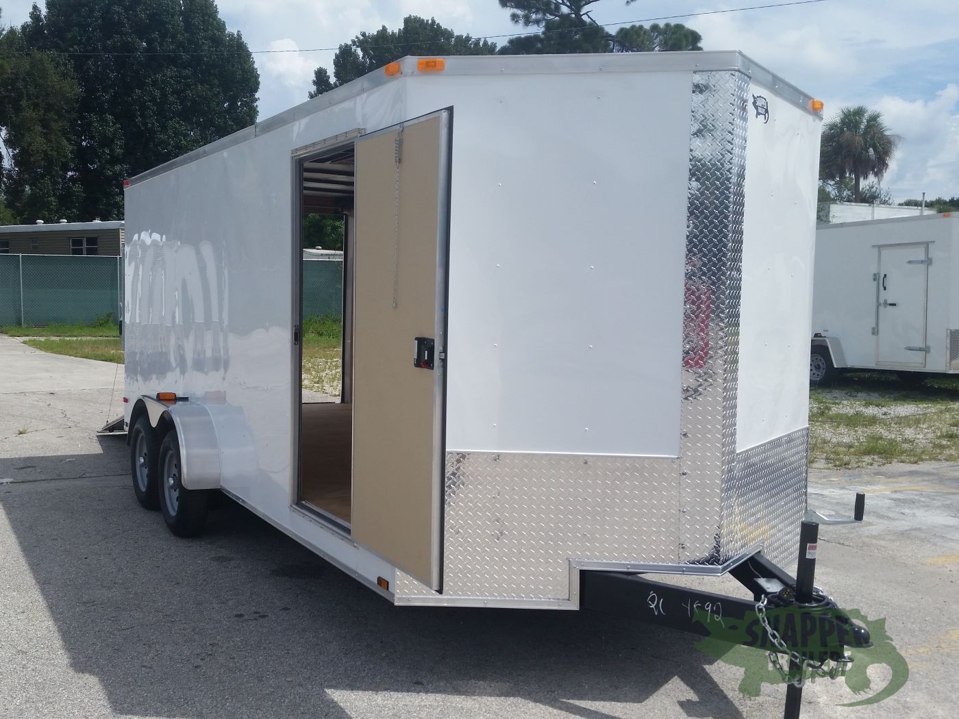 Quality Cargo 7x18 TA Trailer - White, Ramp, Side Door, Extra Height - Image 12