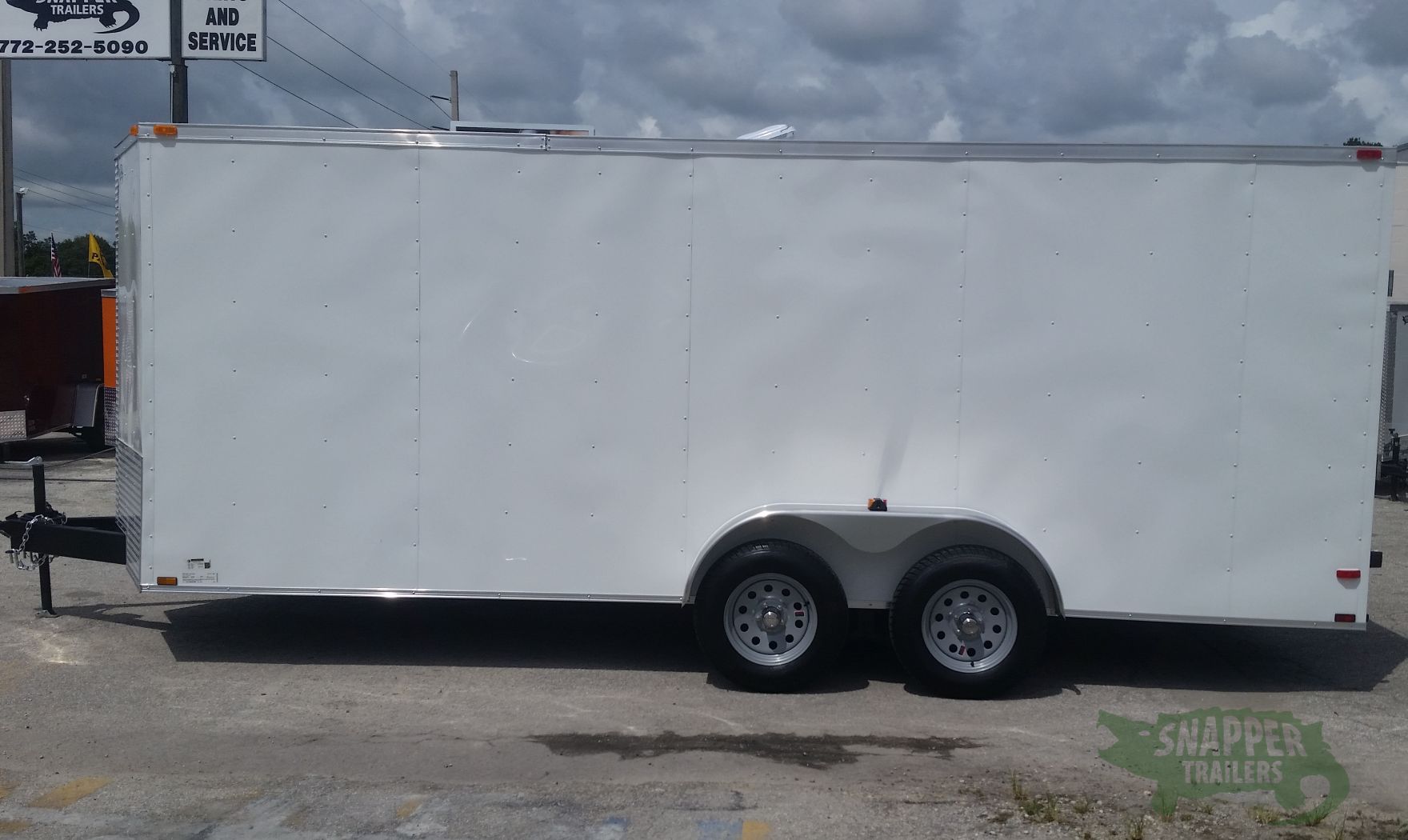 Quality Cargo 7x18 TA Trailer - White, Ramp, Side Door, Extra Height - Image 3