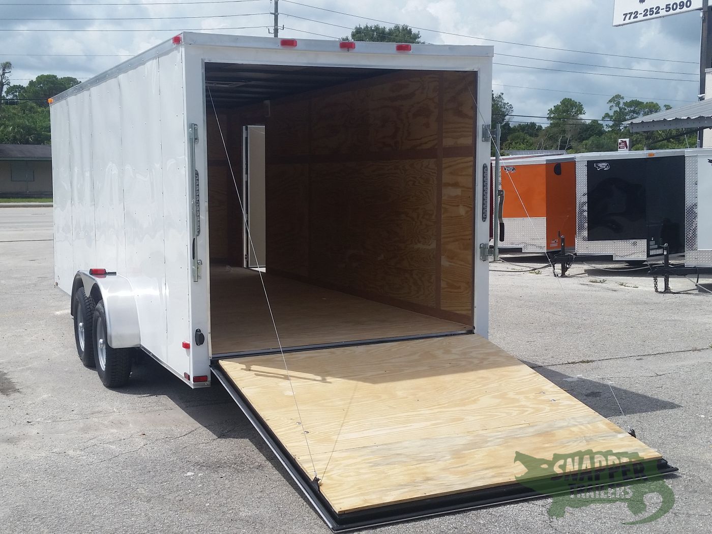 Quality Cargo 7x18 TA Trailer - White, Ramp, Side Door, Extra Height - Image 4