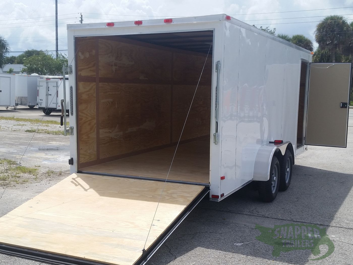 Quality Cargo 7x18 TA Trailer - White, Ramp, Side Door, Extra Height - Image 8