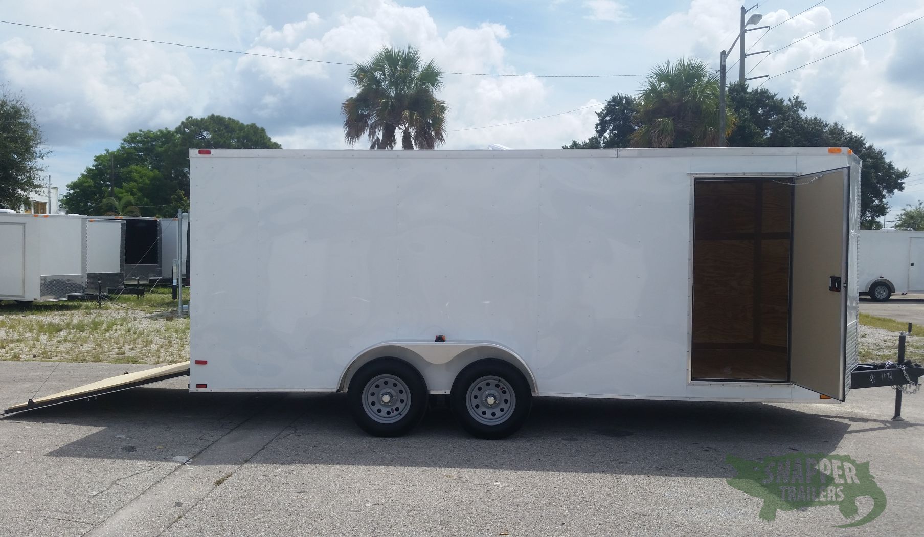 Quality Cargo 7x18 TA Trailer - White, Ramp, Side Door, Extra Height - Image 10