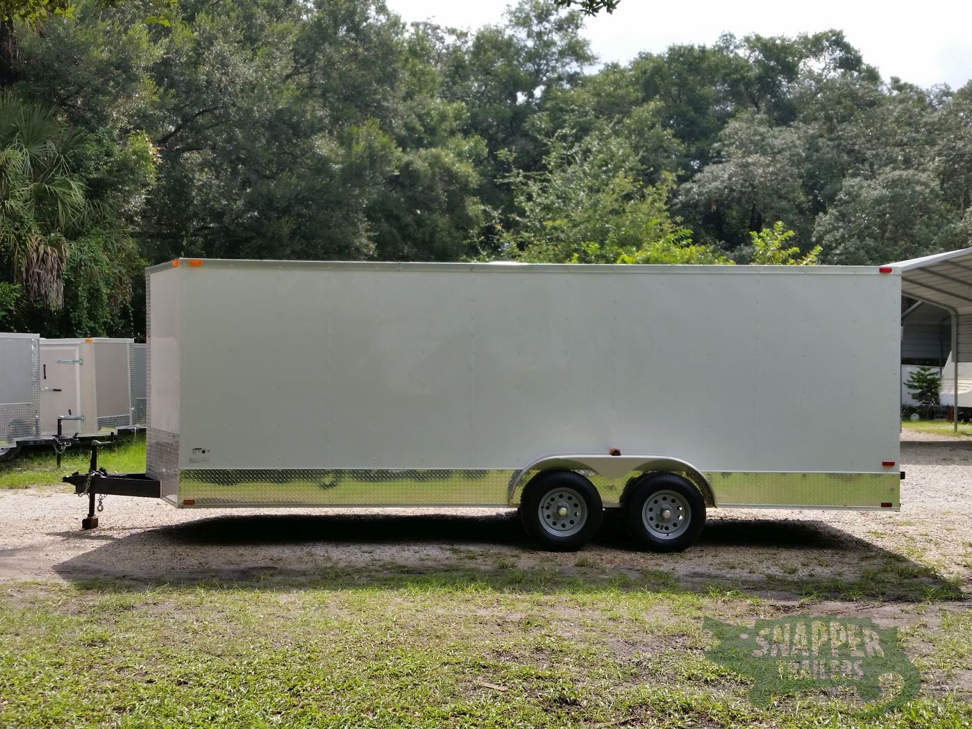 Quality Cargo 7x20 TA Trailer - White, Ramp, Side Door, Extra Height, ATP Wrap - Image 3